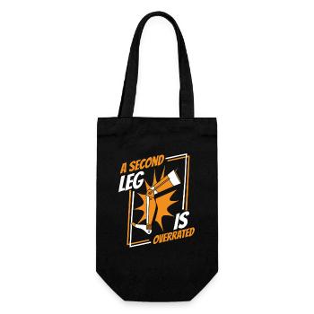 A Second Leg Is Overrated Prosthetic Limb Leg - Gift Bag for Bottles - black - Front