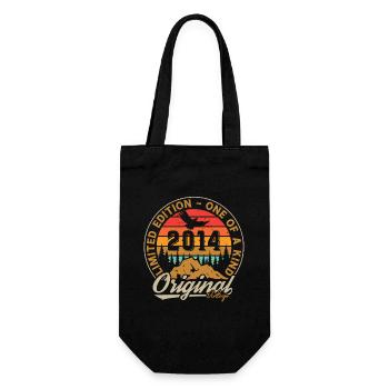 2014 Vintage Retro Geburtstagsgeschenk - Geschenkbeutel für Flaschen - Schwarz - Vorne