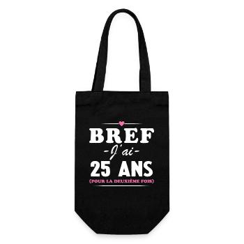 50 ans Anniversaire 25 ans Pour La Deuxième Fois - Sac à bouteille - noir - Devant