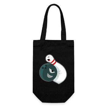 Bowling Bowlingkugel Pin - Geschenkbeutel für Flaschen - Schwarz - Vorne