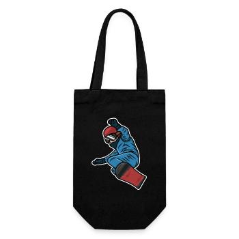 Little Snowboarder - Gift Bag for Bottles - black - Front