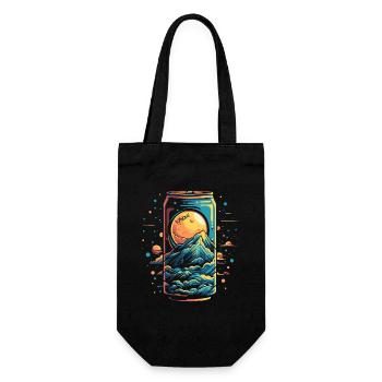 Space Universe Soda Can - Gift Bag for Bottles - black - Front