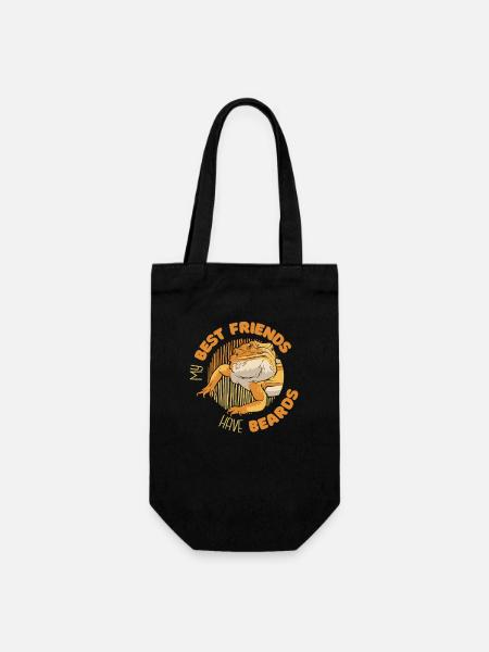 Mes meilleurs amis ont des barbes Pogona Lézard de compagnie - Sac à bouteille - noir