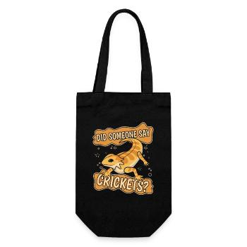 Did Someone Say Crickets Pogona Pet Lizard - Gift Bag for Bottles - black - Front