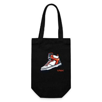 Sneaker Fan Turnschuh - Geschenkbeutel für Flaschen - Schwarz - Vorne