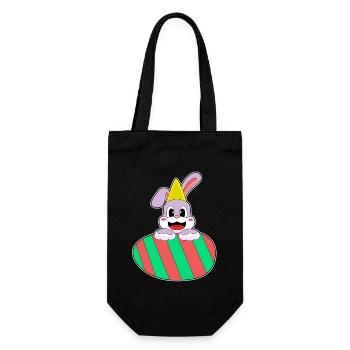 Bunny Easter Birthday - Gift Bag for Bottles - black - Front