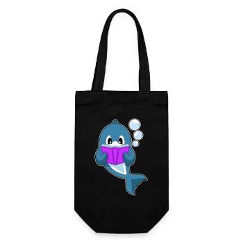 Livre des nerds des dauphins - Sac à bouteille - noir - Devant