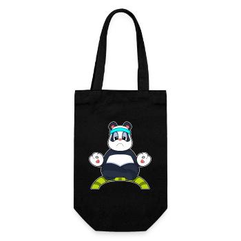 Panda Yoga Fitness Meditation - Geschenkbeutel für Flaschen - Schwarz - Vorne