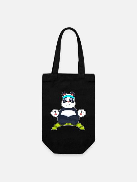 Panda Yoga Fitness Méditation - Sac à bouteille - noir