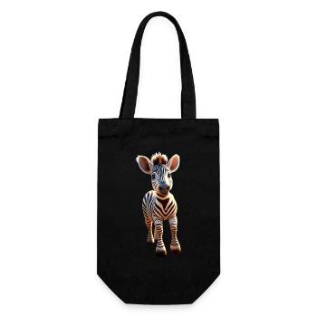 Zebra Afrika Ich Liebe Süße Zebras Wildnis Zebra - Geschenkbeutel für Flaschen - Schwarz - Vorne