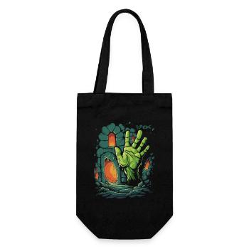 Die Verlies Zombie Hand - Geschenkbeutel für Flaschen - Schwarz - Vorne