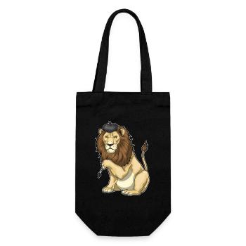 Lion Peintre Pinceau Peinture - Sac à bouteille - noir - Devant