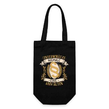 Anwältin Beruf Design lustiges Vintage Geschenk - Geschenkbeutel für Flaschen - Schwarz - Vorne