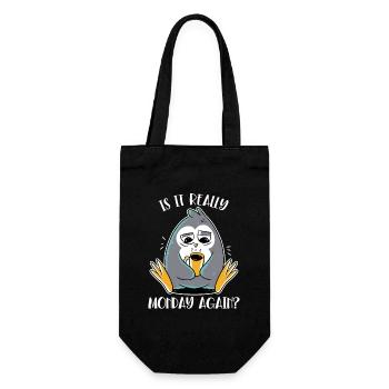 Is It Really Monday Again Seabird King Penguin - Gift Bag for Bottles - black - Front