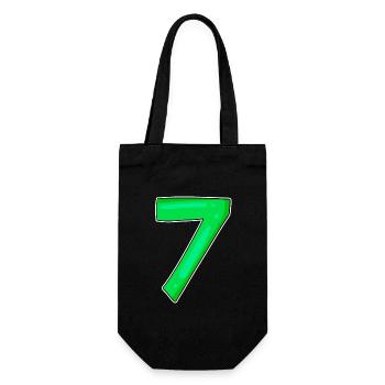 7 Number Number Green - Gift Bag for Bottles - black - Front