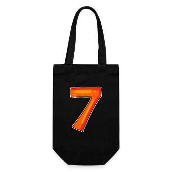 7 Number Seven Number Symbol Sign - Gift Bag for Bottles - black - Front