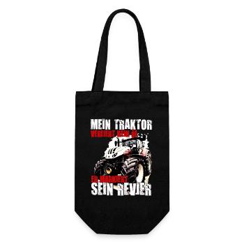 Steyr Tractor Saying - Gift Bag for Bottles - black - Front