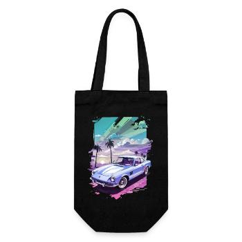Los Angeles, USA, Amerika, Kalifornien, Mia, Retro - Geschenkbeutel für Flaschen - Schwarz - Vorne