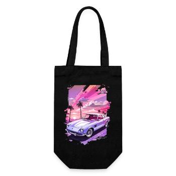 Los Angeles, USA, Amerika, Kalifornien, Graffitti Miami - Geschenkbeutel für Flaschen - Schwarz - Vorne