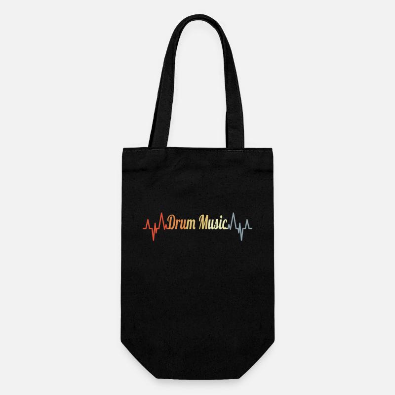 Drummer Herzklopfen - Geschenkbeutel für Flaschen - Schwarz