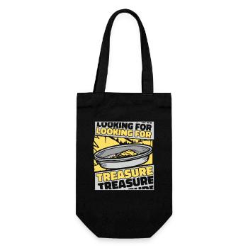Looking For Treasure Prospecting Miner Gold - Gift Bag for Bottles - black - Front
