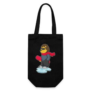 Löwe Snowboarder Snowboard - Gift Bag for Bottles - black - Front