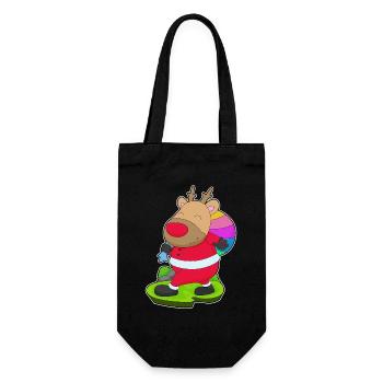Sac de Noël en forme de renne - Sac à bouteille - noir - Devant