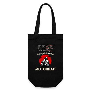 Motorrad Humor Spruch auf Schwarz - Geschenkbeutel für Flaschen - Schwarz - Vorne