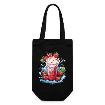 Lait glacé à la fraise - Sac à bouteille - noir - Devant
