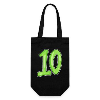 Ten 10 Number Number - Gift Bag for Bottles - black - Front