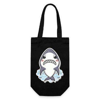 Amoureux des requins - Sac à bouteille - noir - Devant