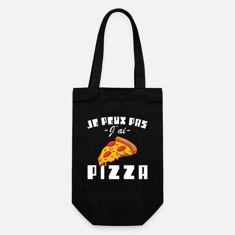 Je peux pas j ai pizza - Sac à bouteille - noir