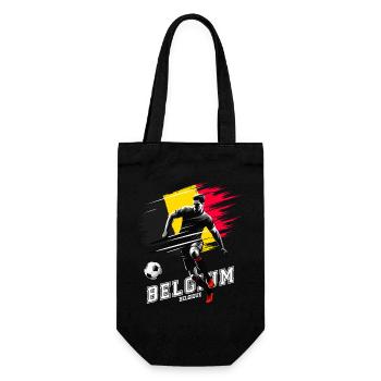 Football Belgium Belgique Flag Flag Player - Gift Bag for Bottles - black - Front