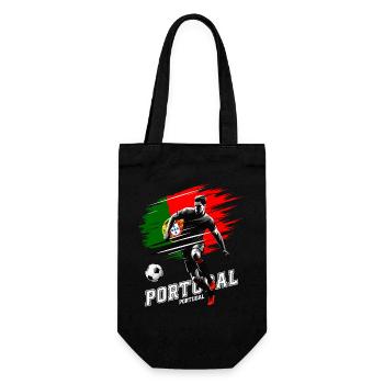 Football Portugal Flag Flag Player Grunge - Gift Bag for Bottles - black - Front