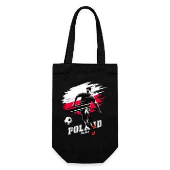 Football Poland Poland Flag Flag Player Grunge - Gift Bag for Bottles - black - Front