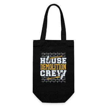 Haus Abriss Crew Home Wrecker Experten Haus - Geschenkbeutel für Flaschen - Schwarz - Vorne