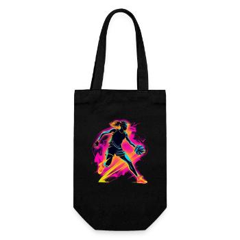 Basketball player 80s style - Gift Bag for Bottles - black - Front