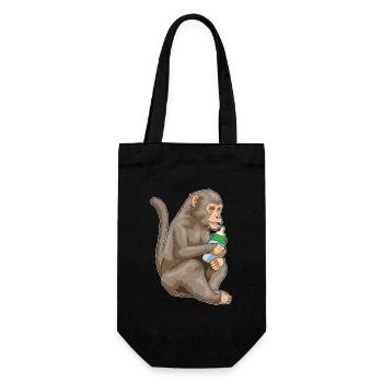 Monkey Baby Bottle - Gift Bag for Bottles - black - Front
