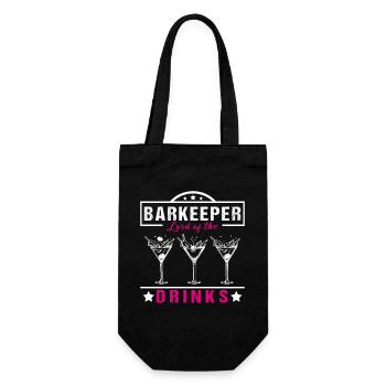 Barkeeper Lord - Geschenkbeutel für Flaschen - Schwarz - Vorne
