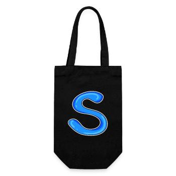 Lettre S Lettre initiale - Sac à bouteille - noir - Devant