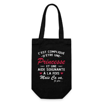 Princess & Caregiver - Gift Bag for Bottles - black - Front