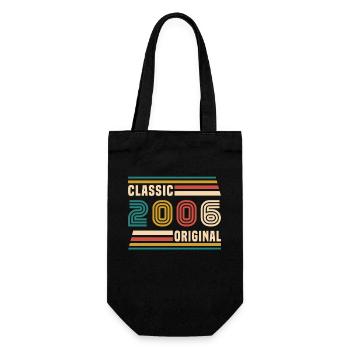 Né 2006 classique Vintage cadeau d’anniversaire - Sac à bouteille - noir - Devant