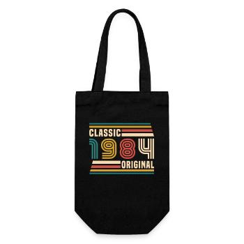 Vinatge 1984 Geburtstagsgeschenk - Geschenkbeutel für Flaschen - Schwarz - Vorne