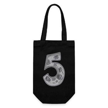 Number 5 Space - Gift Bag for Bottles - black - Front