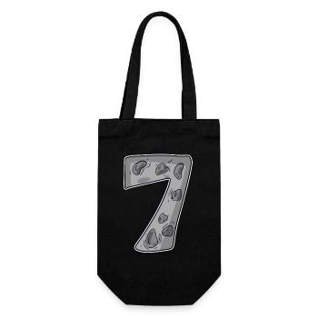 7 Number Seven Number Symbol Sign - Gift Bag for Bottles - black - Front