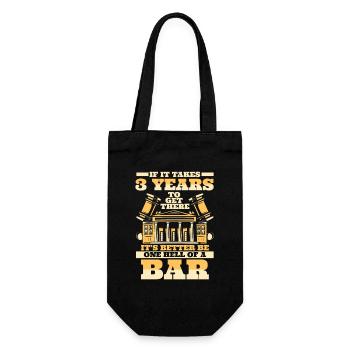 Es ist besser, eine verdammt gute Anwaltsuniversität zu sein - Geschenkbeutel für Flaschen - Schwarz - Vorne
