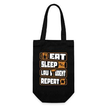 Eat Sleep Law Student Repeat Law School Students - Gift Bag for Bottles - black - Front