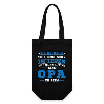Nothing beats being a grandpa - Gift Bag for Bottles - black - Front