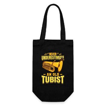 Tuba Grandfather - Gift Bag for Bottles - black - Front