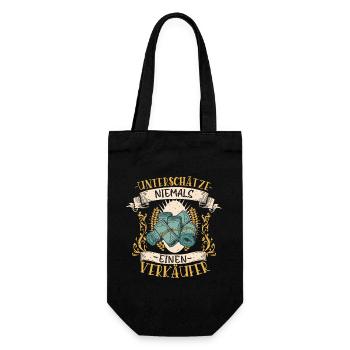 Verkäufer Lustiges Geschenk Beruf Kundenliebe - Geschenkbeutel für Flaschen - Schwarz - Vorne
